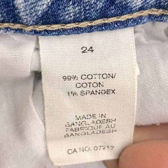 Grand Beach Club Light Wash Distressed High Rise Wide Leg Jeans 24 - Picture 4 of 13